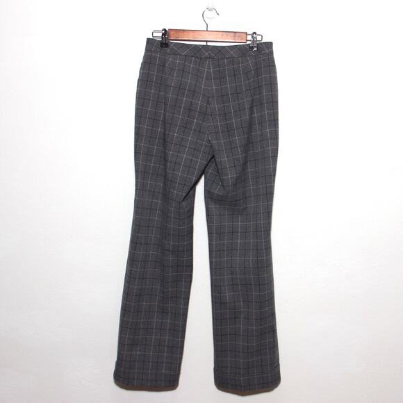 Vintage Dockers Y2K  Gray Plaid Cuffed Hem Trouser Pants Size 4 - Picture 2 of 9
